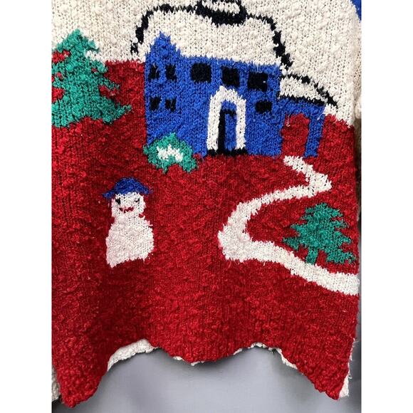 Crystal Sportswear Vintage Sweater Womens‎ Large Snowman Pullover Winter Holiday - Picture 5 of 6
